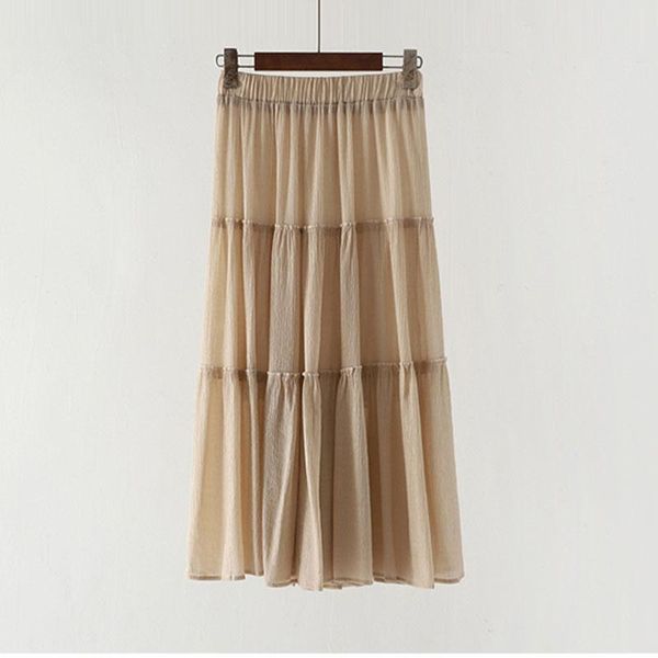 skirts sweet women summer spring high waist pleated a-line mid-calf solid skirt vintage elastic casual ladies, Black
skirts sweet women summer spring high waist pleated a-line mid-calf solid skirt vintage elastic casual ladies, Black