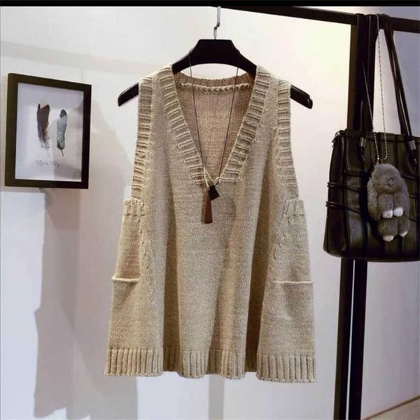 pocket v-neck sleeveless khaki sweater vest knit oversized women winter autumn cute clothes korean style plus size gothic 211008, Black;white
pocket v-neck sleeveless khaki sweater vest knit oversized women winter autumn cute clothes korean style plus size gothic 211008, Black;white