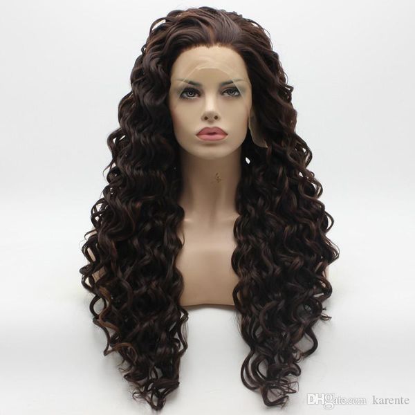 26inch hair curly long two tone brown auburn mix wig half hand tied heat resistant synthetic lace front daily natural wigs, Black;brown
26inch hair curly long two tone brown auburn mix wig half hand tied heat resistant synthetic lace front daily natural wigs, Black;brown