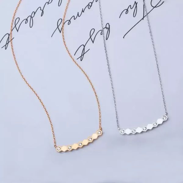 s925 silver honeycomb necklace 18k rose gold smile diamond clavicle chain beemylove with the new female neck chain
s925 silver honeycomb necklace 18k rose gold smile diamond clavicle chain beemylove with the new female neck chain