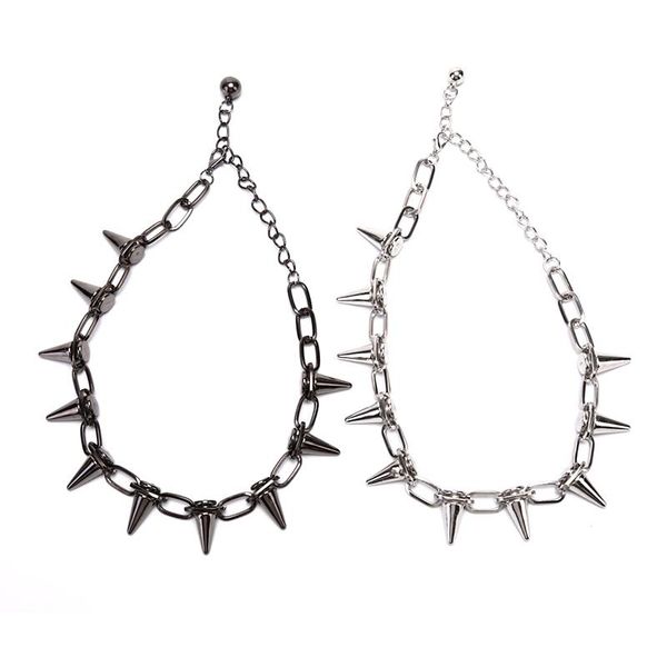 simulated spike choker goth necklaces mens chain collar punk streetwear handmade adjustable vintage rivet jewelry chains, Silver
simulated spike choker goth necklaces mens chain collar punk streetwear handmade adjustable vintage rivet jewelry chains, Silver