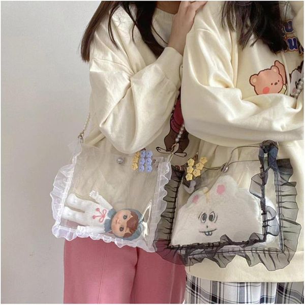 evening bags korean fashion transparent trendy pearl lolita shoulder cute lace ruffles beach messenger bag
evening bags korean fashion transparent trendy pearl lolita shoulder cute lace ruffles beach messenger bag