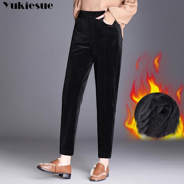 winter warm fleece thick corduroy women's pants female high waist elastic harem for women trousers woman plus size & capris, Black;white
winter warm fleece thick corduroy women's pants female high waist elastic harem for women trousers woman plus size & capris, Black;white