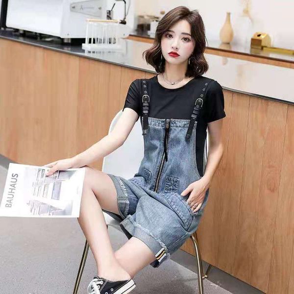 in, net red popular, cowboy suspender shorts women thin, version style and age, Blue
in, net red popular, cowboy suspender shorts women thin, version style and age, Blue