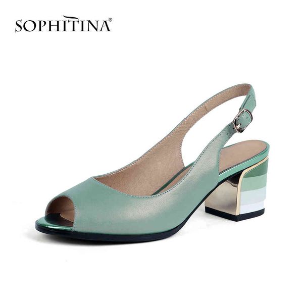 sophitina comfortable women's sandals sheepskin square heel shoes fashion design shallow elegant sandals s22 210513, Black
sophitina comfortable women's sandals sheepskin square heel shoes fashion design shallow elegant sandals s22 210513, Black