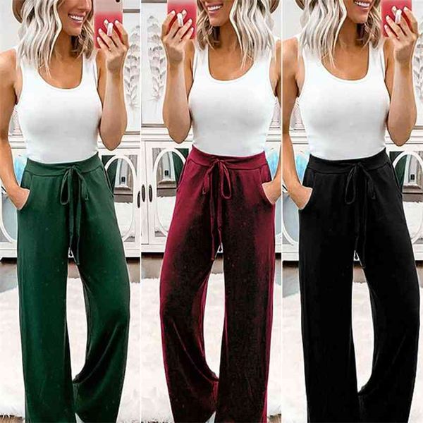 homelike casual summer lace up bandage black loose high waist wide leg trousers women office lady pants female sense 210517, Black;white
homelike casual summer lace up bandage black loose high waist wide leg trousers women office lady pants female sense 210517, Black;white