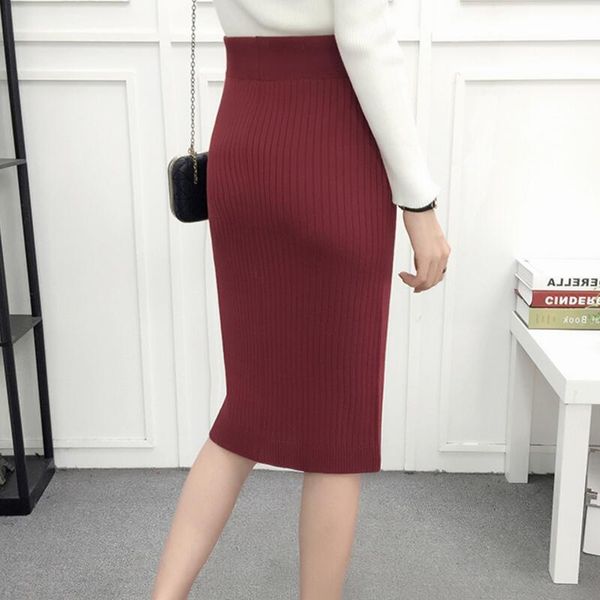 skirts vintage winter women stretch woolen pencil skirt high waist office lady bodycon saias knee-length jupe, Black
skirts vintage winter women stretch woolen pencil skirt high waist office lady bodycon saias knee-length jupe, Black