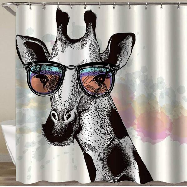 shower curtain,funny giraffe wearing sunglasses,polyester fabric waterproof bath curtains hooks included - 72 x 72 inches
shower curtain,funny giraffe wearing sunglasses,polyester fabric waterproof bath curtains hooks included - 72 x 72 inches