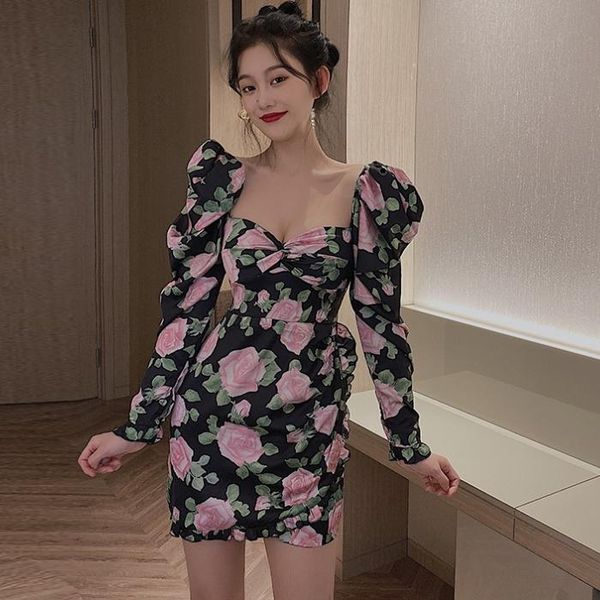 casual dresses spring fall strapless mini-dress designer fashion vintage brand puff sleeve floral women's clothing low-cut backless, Black;gray
casual dresses spring fall strapless mini-dress designer fashion vintage brand puff sleeve floral women's clothing low-cut backless, Black;gray