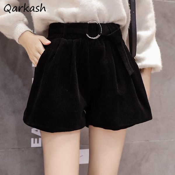 women's shorts women corduroy loose cozy autumn vintage simple all-match elegant female daily leisure tender bottom fashion, White;black
women's shorts women corduroy loose cozy autumn vintage simple all-match elegant female daily leisure tender bottom fashion, White;black