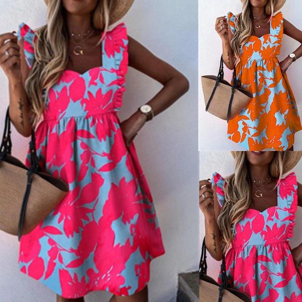 casual dresses summer women's dress fashion square collar print big swing, Black;gray
casual dresses summer women's dress fashion square collar print big swing, Black;gray