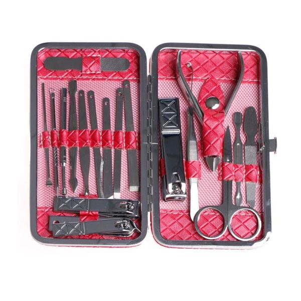 nail art kits 18pcs/1 set care manicure pedicure professional cuticle clippers tool kit black/red/blue/brown color
nail art kits 18pcs/1 set care manicure pedicure professional cuticle clippers tool kit black/red/blue/brown color