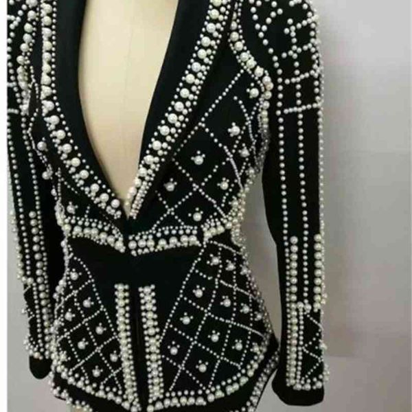 women's suits & blazers kendall jenner spring designer heavy brilliant highlight all-over beaded pearl emblishment statement blazer 3b7, White;black
women's suits & blazers kendall jenner spring designer heavy brilliant highlight all-over beaded pearl emblishment statement blazer 3b7, White;black