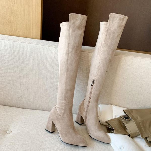 boots ochanmeb stretch faux suede knee women office party nude gray heels zipper long boot woman shoes 41, Black
boots ochanmeb stretch faux suede knee women office party nude gray heels zipper long boot woman shoes 41, Black