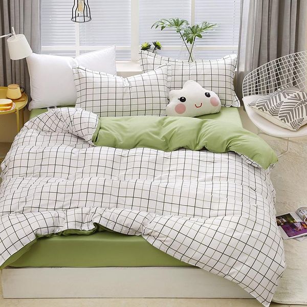 bedding sets white plaid duvet cover simple and comfortable set luxury comforter 220x240cm
bedding sets white plaid duvet cover simple and comfortable set luxury comforter 220x240cm
