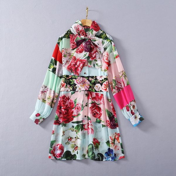 dresses european and american women's clothing 2021 the spring floral print with long - sleeved bow collar dress beaded waist a6f5, Black;gray
dresses european and american women's clothing 2021 the spring floral print with long - sleeved bow collar dress beaded waist a6f5, Black;gray