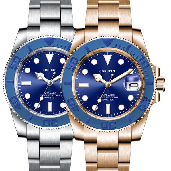 wristwatches corgeut relogio masculino men's mechanical watch yacht series gold bracelet movement automatic, Slivery;brown
wristwatches corgeut relogio masculino men's mechanical watch yacht series gold bracelet movement automatic, Slivery;brown