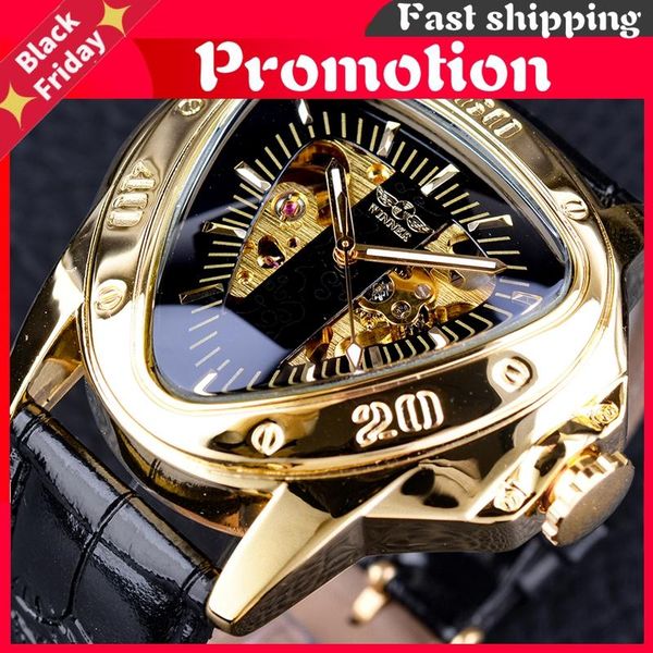 wristwatches steampunk fashion triangle golden skeleton movement mysterious men automatic mechanical wrist watches top, Slivery;brown
wristwatches steampunk fashion triangle golden skeleton movement mysterious men automatic mechanical wrist watches top, Slivery;brown