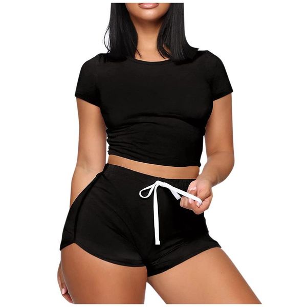 women's leggings 2pcs seamless casual short sleeve outfits sets leggins push up summer active tracksuits for fitness, Black
women's leggings 2pcs seamless casual short sleeve outfits sets leggins push up summer active tracksuits for fitness, Black