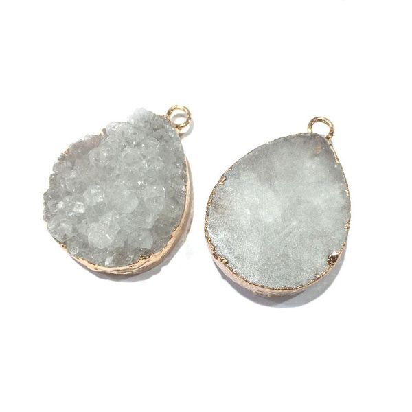 charms natural stone pendant water drop shape white crystal cluster for jewelry making diy bracelet necklace earring accessories, Bronze;silver
charms natural stone pendant water drop shape white crystal cluster for jewelry making diy bracelet necklace earring accessories, Bronze;silver