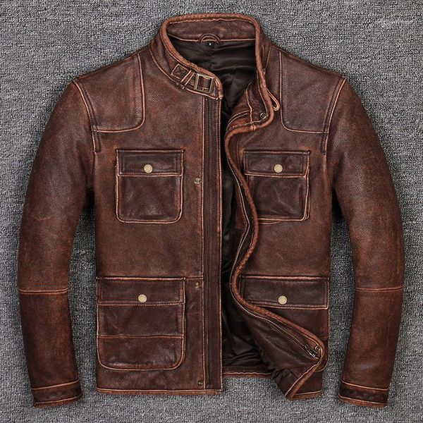 men's leather & faux genuine jacket men winter jackets mens homme slim fur collar 2021, Black
men's leather & faux genuine jacket men winter jackets mens homme slim fur collar 2021, Black