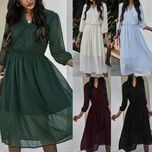 casual dresses 2021 autumn dress women long sleeve vintage chiffon vestidos for ladies polka dot clothing, Black;gray
casual dresses 2021 autumn dress women long sleeve vintage chiffon vestidos for ladies polka dot clothing, Black;gray
