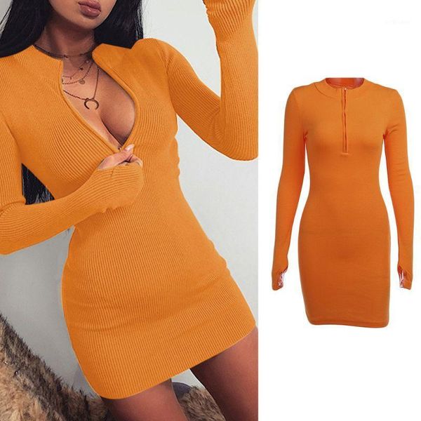 women long sleeve ribbed knit bodycon mini dress half zip front v-neck clubwear mxma casual dresses, Black;gray 
women long sleeve ribbed knit bodycon mini dress half zip front v-neck clubwear mxma casual dresses, Black;gray