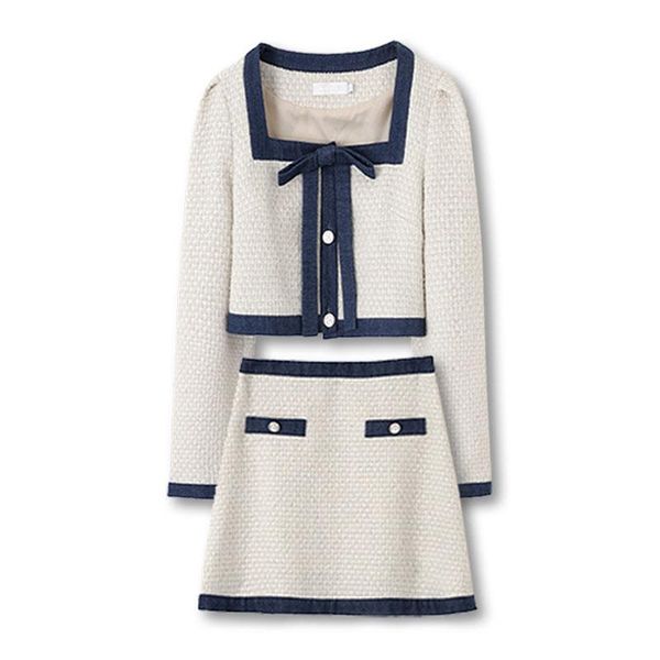 two piece dress 2021 autumn elegant blazer+mini skirt fashion suits women evening party sweet design 2 set office lady korean style, White
two piece dress 2021 autumn elegant blazer+mini skirt fashion suits women evening party sweet design 2 set office lady korean style, White