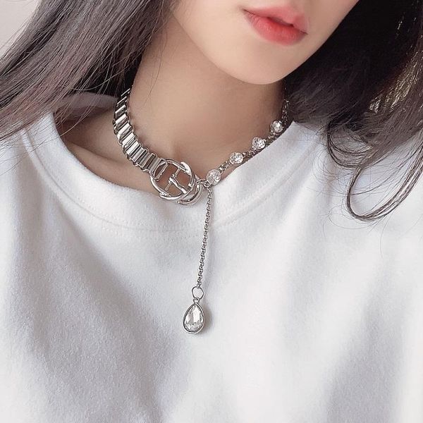 women's european and american stitching rhinestone belt buckle necklace clavicle chain punk tide chokers, Golden;silver
women's european and american stitching rhinestone belt buckle necklace clavicle chain punk tide chokers, Golden;silver