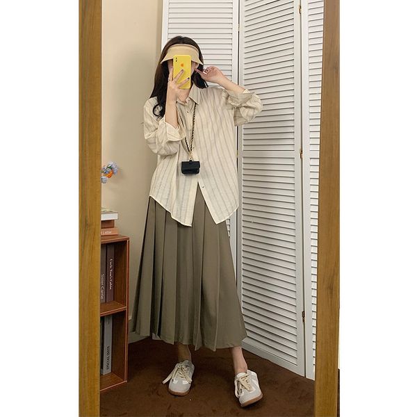 skirts net red in autumn 2021 100 da high waist thin a-shaped long sweet and spicy khaki pleated skirt women, Black
skirts net red in autumn 2021 100 da high waist thin a-shaped long sweet and spicy khaki pleated skirt women, Black