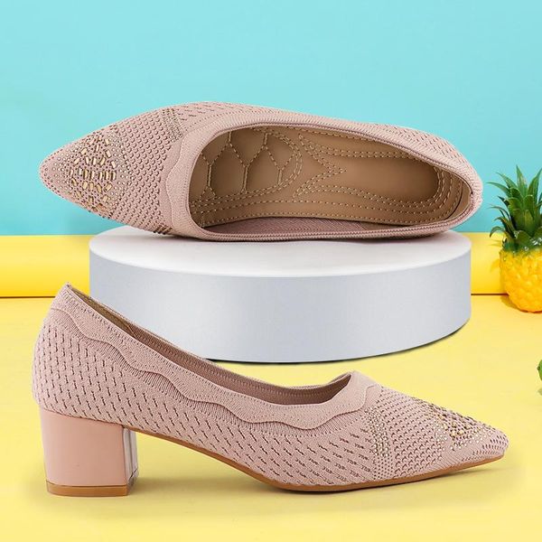 dress shoes women heels elegant office ladies pumps slip-on summer mules pointed toe pink fashion designer woman, Black
dress shoes women heels elegant office ladies pumps slip-on summer mules pointed toe pink fashion designer woman, Black