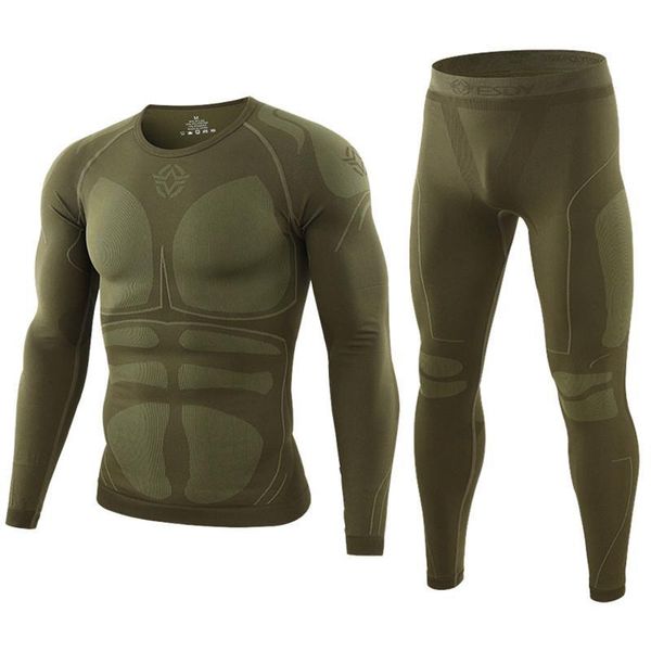 men's thermal underwear winter thermo cycling clothing sets compression training male clothin, Black;white
men's thermal underwear winter thermo cycling clothing sets compression training male clothin, Black;white