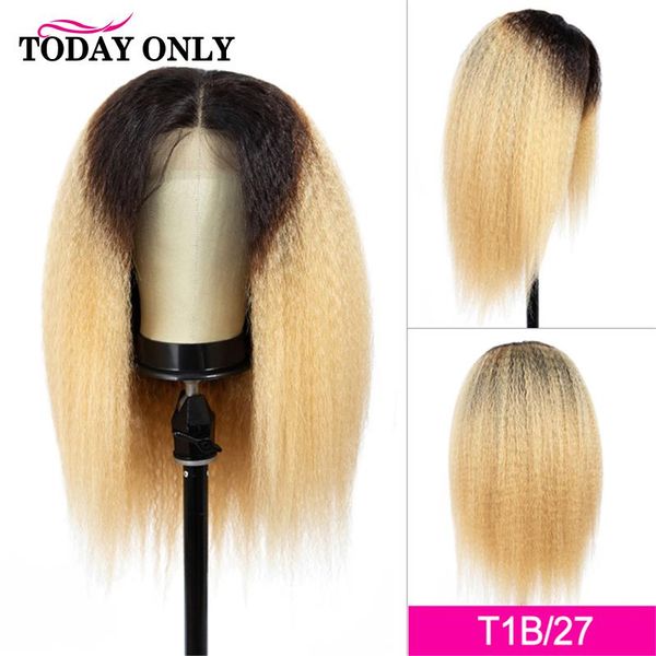 blonde lace front wig kinky straight ombre 1b/613 human hair wigs for black women 13x4 remy, Black;brown
blonde lace front wig kinky straight ombre 1b/613 human hair wigs for black women 13x4 remy, Black;brown