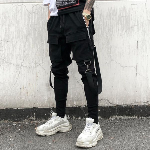 men's pants streetwear black harem light punk ribbons casual slim jogger hip hop trousers 3rn3
men's pants streetwear black harem light punk ribbons casual slim jogger hip hop trousers 3rn3