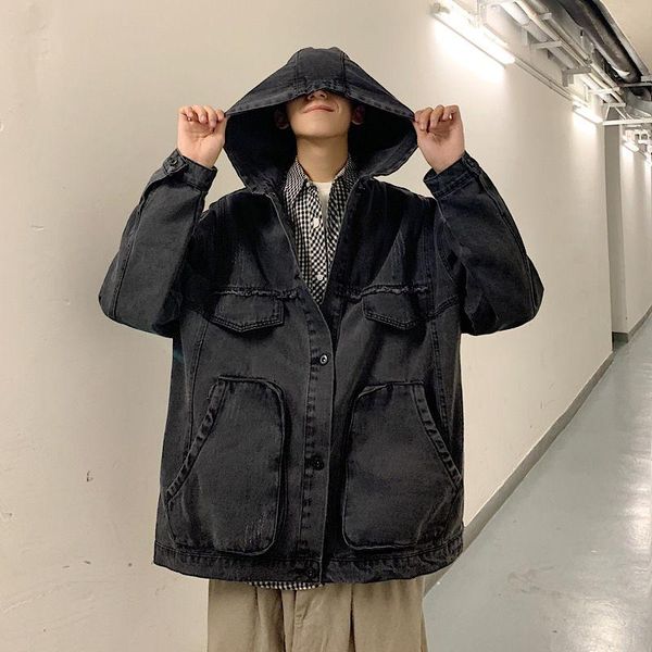 men's jackets 2021 spring and autumn youth loose solid color korean version of the big pockets hooded jacket black/blue, Black;brown
men's jackets 2021 spring and autumn youth loose solid color korean version of the big pockets hooded jacket black/blue, Black;brown