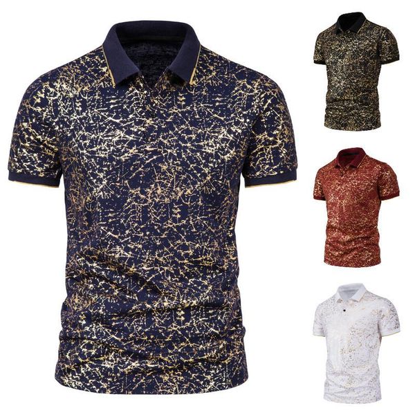 men's polos 2021 shirt business clothing crack print gold bronzing homme fashion mens linen is breathable comfortable short sleeve, White;black
men's polos 2021 shirt business clothing crack print gold bronzing homme fashion mens linen is breathable comfortable short sleeve, White;black