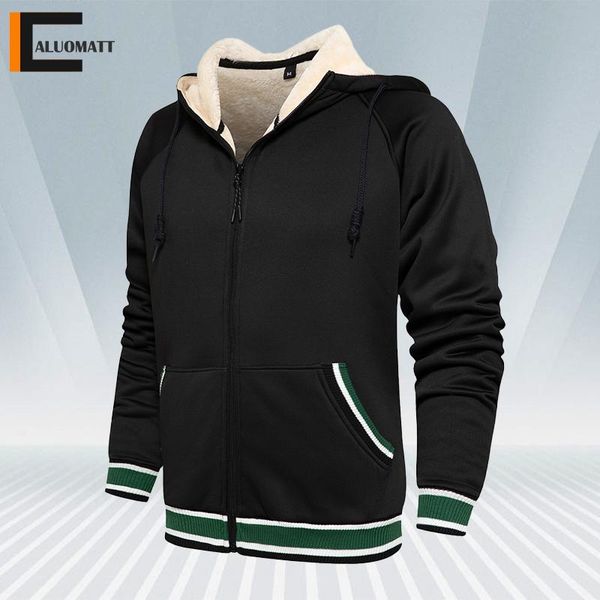 men's hoodies & sweatshirts 2021 tracksuit fleece warm hooded jackets casual zipper men harajuku autumn winter fashion brand clothing, Black
men's hoodies & sweatshirts 2021 tracksuit fleece warm hooded jackets casual zipper men harajuku autumn winter fashion brand clothing, Black
