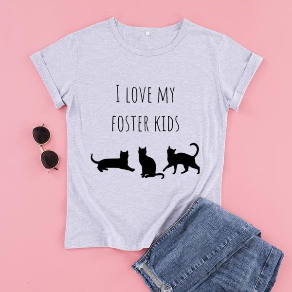 women's t-shirt i love my foster kids cat mom shirts letter funny graphic 100% cotton o neck clothing plus size casual tees, White
women's t-shirt i love my foster kids cat mom shirts letter funny graphic 100% cotton o neck clothing plus size casual tees, White