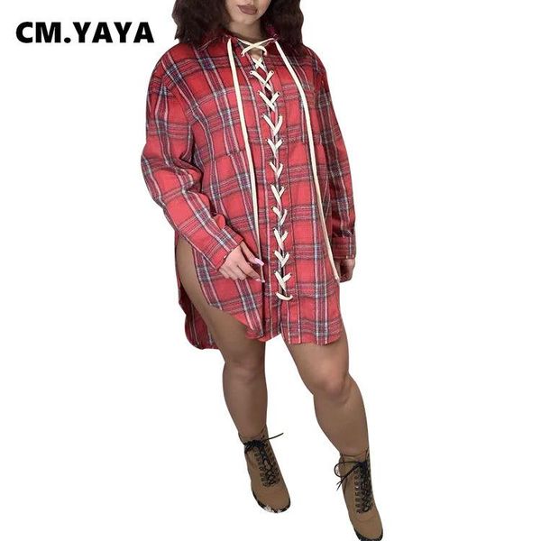 cm.yaya autumn winter women plaid print dress long sleeve streetwear fashion bodycon mini night club dresses vestidos casual, Black;gray
cm.yaya autumn winter women plaid print dress long sleeve streetwear fashion bodycon mini night club dresses vestidos casual, Black;gray