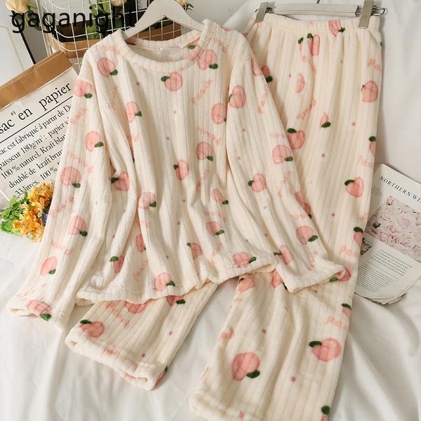 women's two piece pants gaagnight women 2 set 2021 autumn winter sweet loose long-sleeved pajamas peach print elastic waist straight tr, White
women's two piece pants gaagnight women 2 set 2021 autumn winter sweet loose long-sleeved pajamas peach print elastic waist straight tr, White