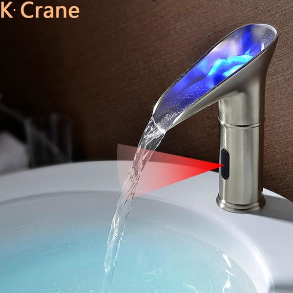 touchless led light faucet bathroom infrared motion sensor tap basin sink cold water mixer grifo automatic smart torneira faucets
touchless led light faucet bathroom infrared motion sensor tap basin sink cold water mixer grifo automatic smart torneira faucets
