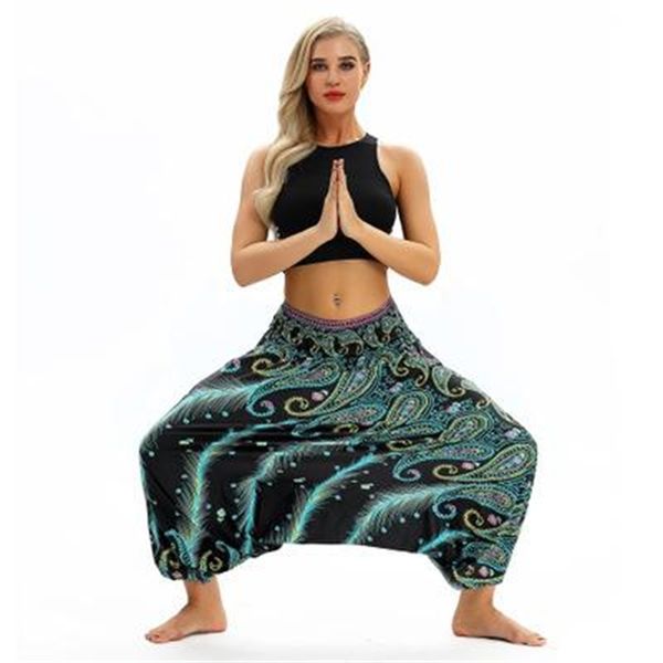 women's leggings women soft loose thai harem pants indie folk boho festival hippy casual trousers elastic waist national style u5vm, Black
women's leggings women soft loose thai harem pants indie folk boho festival hippy casual trousers elastic waist national style u5vm, Black