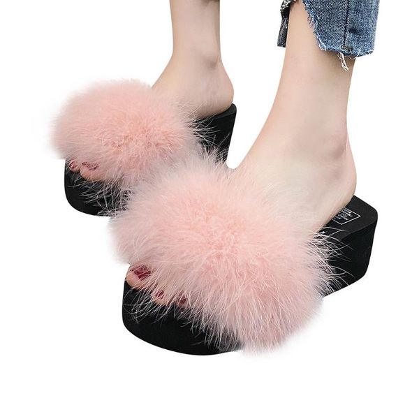 slippers sagace fur women slides home furry thick bottom sandals female fluffy house wedge heeled shoes fashion 2021, Black
slippers sagace fur women slides home furry thick bottom sandals female fluffy house wedge heeled shoes fashion 2021, Black