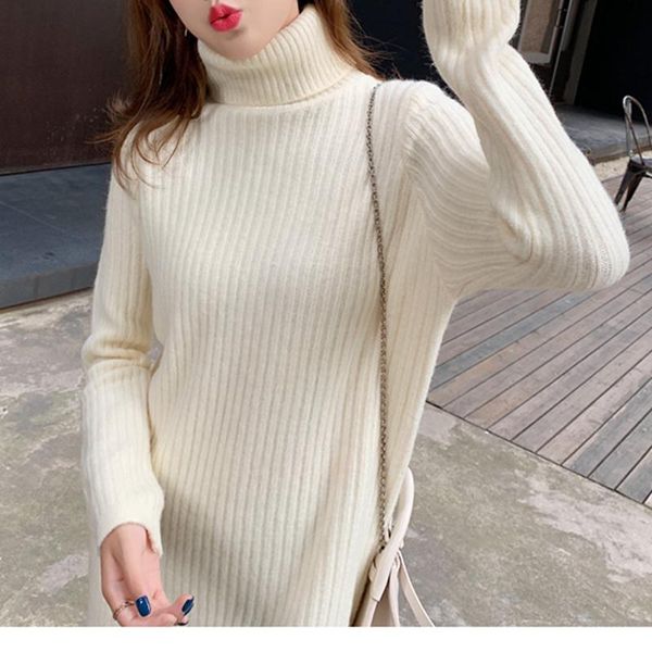 white sweater dress black turtleneck 2021 long sleeve loose vintage clothes for women winter fashion korean casual knitwearr dresses, Black;gray
white sweater dress black turtleneck 2021 long sleeve loose vintage clothes for women winter fashion korean casual knitwearr dresses, Black;gray