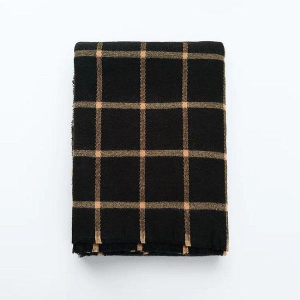scarves scarf women plaid black warm winter shawls stoles blanket bufanda mujer, Blue;gray 
scarves scarf women plaid black warm winter shawls stoles blanket bufanda mujer, Blue;gray