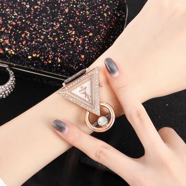 wristwatches creative luxury rose gold triangle rhinestone inlaid women watch frosted strap wristwatch fashion quartz ladise clock, Slivery;brown
wristwatches creative luxury rose gold triangle rhinestone inlaid women watch frosted strap wristwatch fashion quartz ladise clock, Slivery;brown