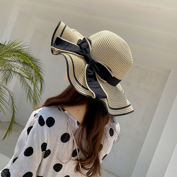 straw female summer designer small fresh sunshade protection foldable big coastal sun hat beach, Blue;gray
straw female summer designer small fresh sunshade protection foldable big coastal sun hat beach, Blue;gray