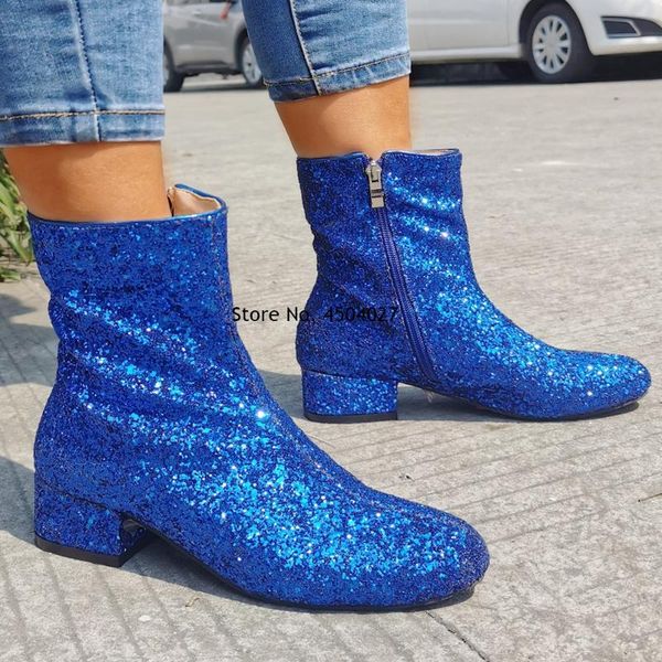 boots bling sequins fashion glitter ankle chunky heels round toe low heel shoes woman boats, Black
boots bling sequins fashion glitter ankle chunky heels round toe low heel shoes woman boats, Black