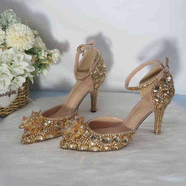 dress shoes champagne golden crystal women wedding shoes high heels ankle strap party dress e0dr, Black
dress shoes champagne golden crystal women wedding shoes high heels ankle strap party dress e0dr, Black