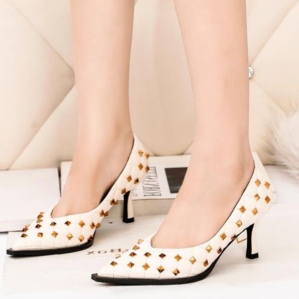dress shoes design pumps high heels women's stiletto low heel temperament all-match shallow mouth fashion rivit large size, Black
dress shoes design pumps high heels women's stiletto low heel temperament all-match shallow mouth fashion rivit large size, Black